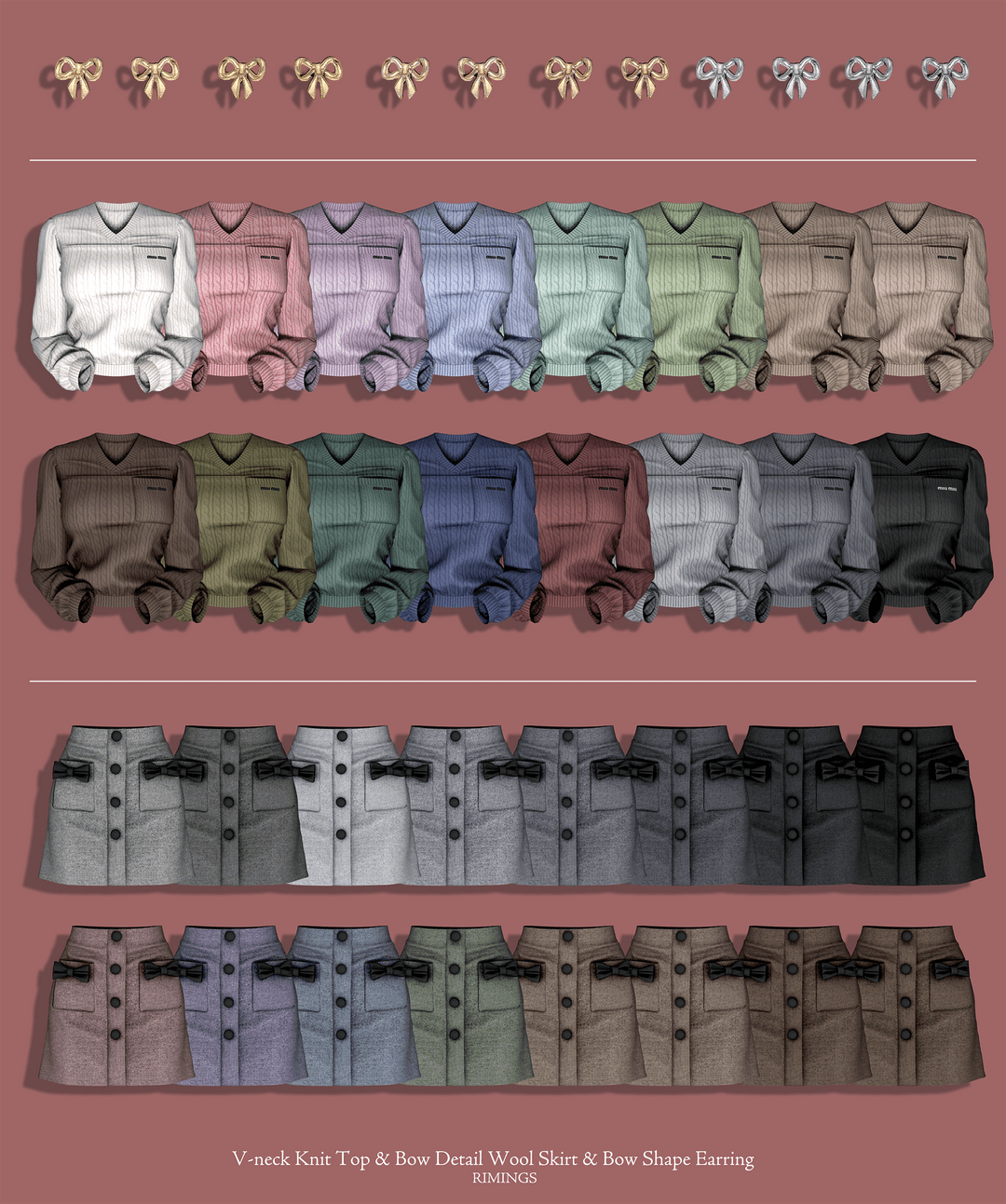 Галерея мода Джемпер с юбкой и сережками #2